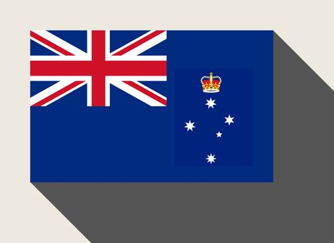 Australian state of Victoria flag in flat web design style.