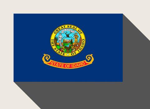American State of Idaho flag in flat web design style.
