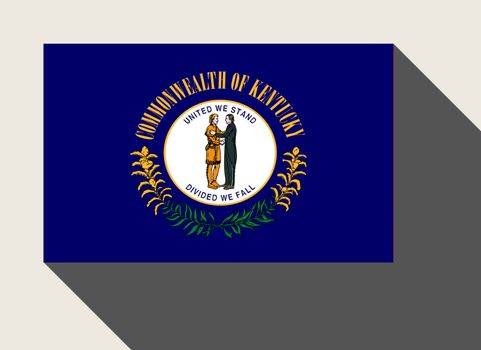 American State of Kentucky flag in flat web design style.