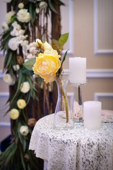 Elegant Table Setting at a Wedding Reception.