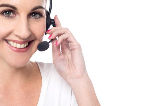 Cropped image of customer support executive