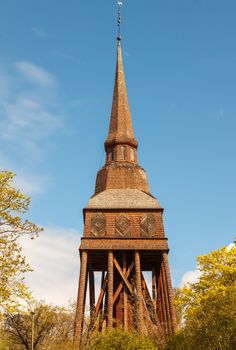 Traditional old wooden Swedish Church in Sweden