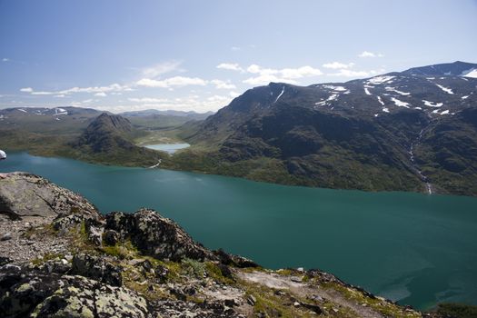 Besseggen Ridge in Jotunheimen National Park, Norway