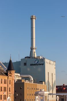 Gothenburg, Sweden - June 07, 2014: Large industrial shipping harbour in Gothenburg, Sweden. Gothenburg Energy Port is the largest energy port for open access in Scandinavia and the site of several refineries and storage companies. 