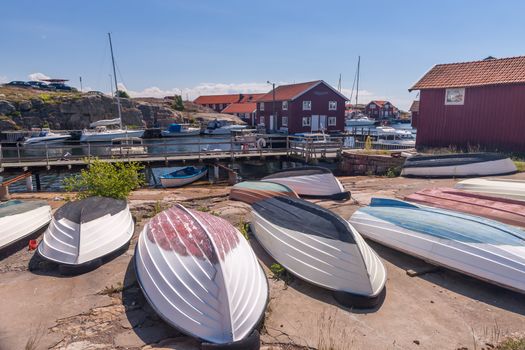 Fishing Boats. typical landscape in a sunny day. Gothenburg, Sweden