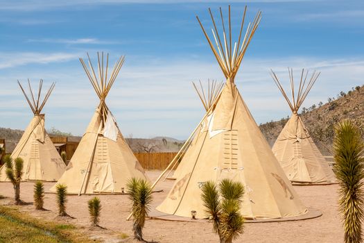 National wigwam of American Indians. Outdoor photography in Nevada, USA