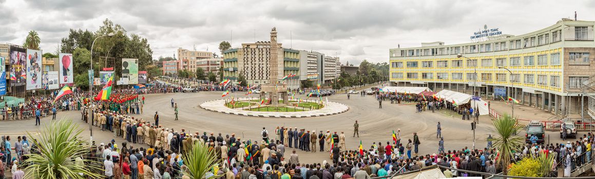 Addis Ababa - May 5: Ethiopian celebrate the 74th anniversary of Patriots' Victory day commemorating Ethiopa’s victory over the invading Italians on May 5, 2015 in Addis Ababa, Ethiopia.