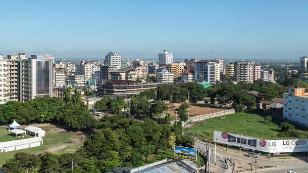 View of the downtown area of the city of Dar Es Salaam, Tanzania