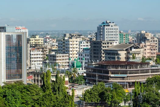 View of the downtown area of the city of Dar Es Salaam, Tanzania