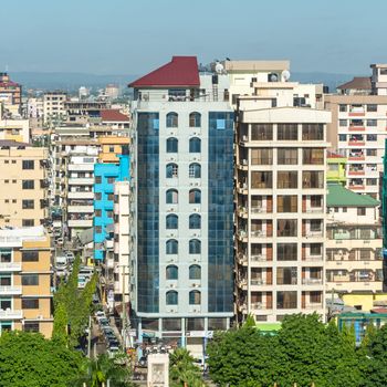 View of the downtown area of the city of Dar Es Salaam, Tanzania