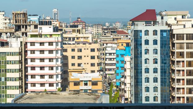 View of the downtown area of the city of Dar Es Salaam, Tanzania