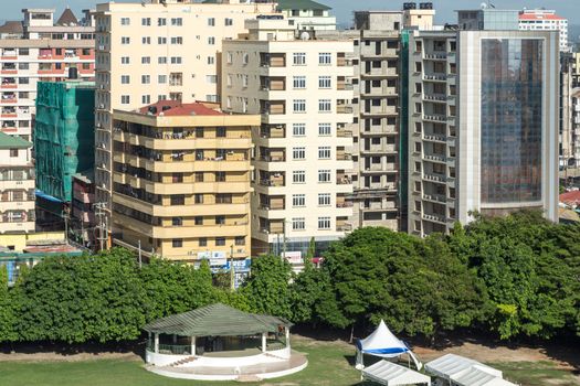 View of the downtown area of the city of Dar Es Salaam, Tanzania