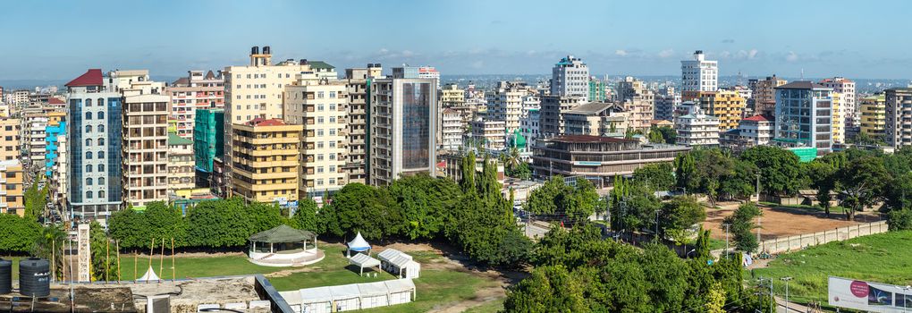 View of the downtown area of the city of Dar Es Salaam, Tanzania