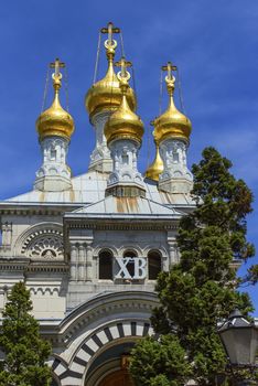 Russian or orthodox church by day, Geneva, Switzerland