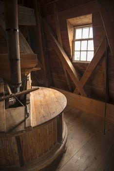 Interior of an historic mill in Winterswijk in the east of the Netherlands