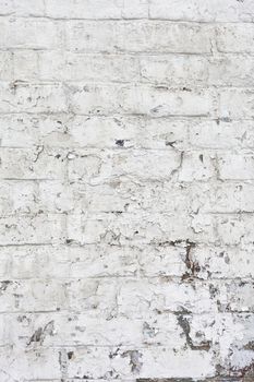 Grunge white background brick old texture wall