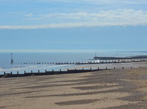 An image of Hornsea beach on the beautiful Yorkshire coast.