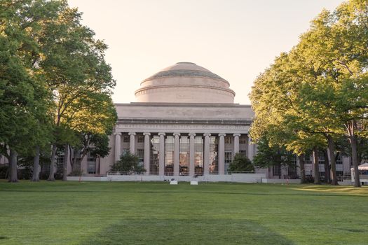 CAMBRIDGE, United States of America- MAY 29: Panorama of the main building of the famous Massachusetts Institute of Technology in Cambridge, MA, USA showcasing its neoclassic architecture on May 29, 2008.