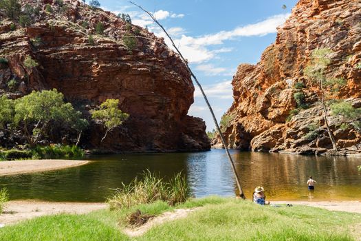 This photo was shot from Alice Springs which located in Northern Terrritory, Australia. This is the dry area of Australia. There are many of Aboriginals stay there.