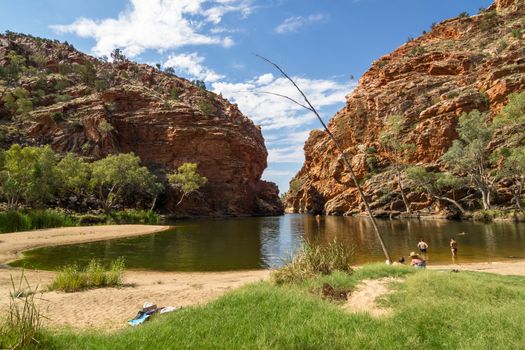 This photo was shot from Alice Springs which located in Northern Terrritory, Australia. This is the dry area of Australia. There are many of Aboriginals stay there.