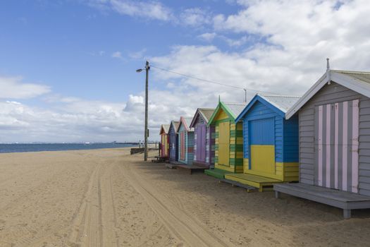 This photo was shot from Brighton Beach in Melbourne, Australia.