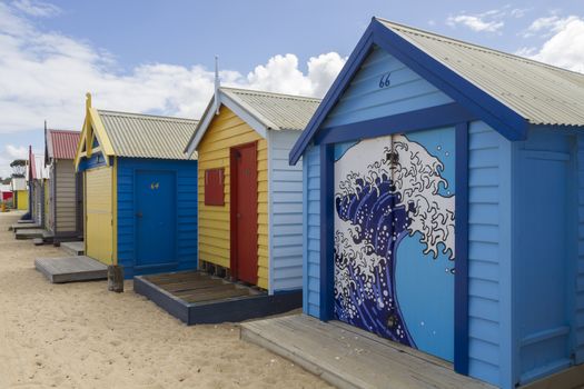 This photo was shot from Brighton Beach in Melbourne, Australia.