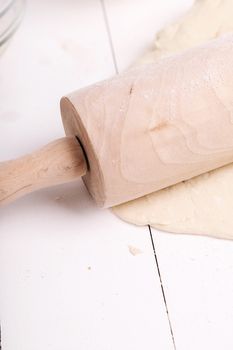 Kitchen, cuisine. Dough on the table