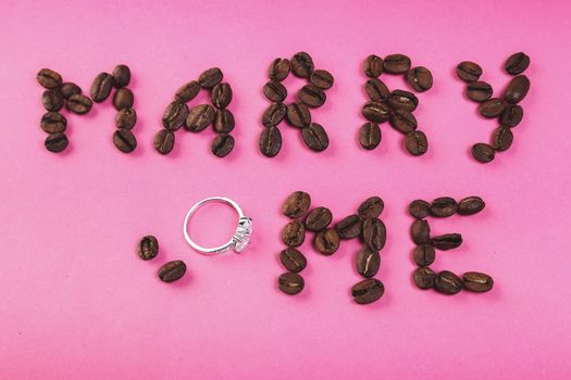 Proposal made of coffee grains