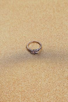 Jewelry. Beautiful ring with diamond