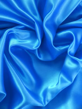 Smooth elegant blue silk or satin can use as background 