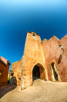 Roussillon village sunset view, Provence, France.