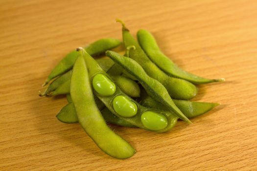 Japanese cuisine edamame bean (boiled green soy beans)