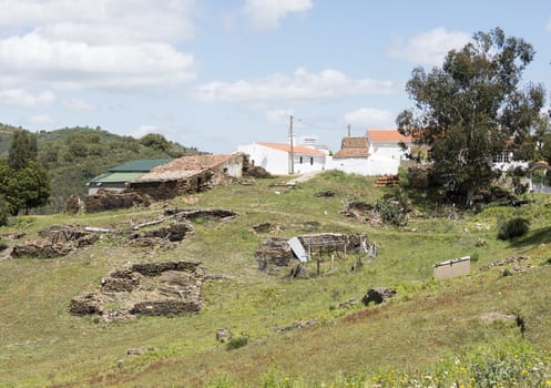 old abandoned town in the algarve portugal called revezes