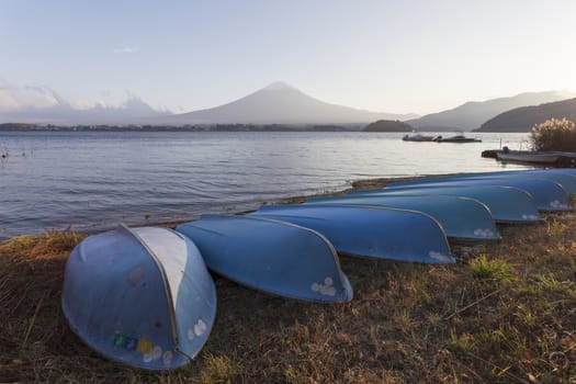 This photo was shot from the area around Mt.Fuji in Autumn. It is time to start snow cap on the top of Mt.Fuji. There are 5 lake around Mt.Fuji.