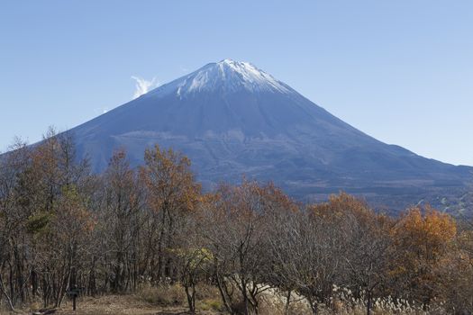This photo was shot from the area around Mt.Fuji in Autumn. It is time to start snow cap on the top of Mt.Fuji. There are 5 lake around Mt.Fuji.