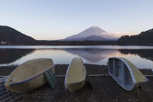 This photo was shot from the area around Mt.Fuji in Autumn. It is time to start snow cap on the top of Mt.Fuji. There are 5 lake around Mt.Fuji.