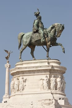 Statue of Vittorio Emanuele II at the Vittoriano in Rome