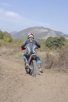 A motocross rider before the race