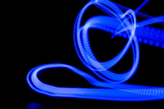 Bluew waves pattern made by the use of slow shutter speed.