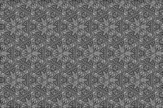Black and white abstract background with texture of gray tones with fractal tiles