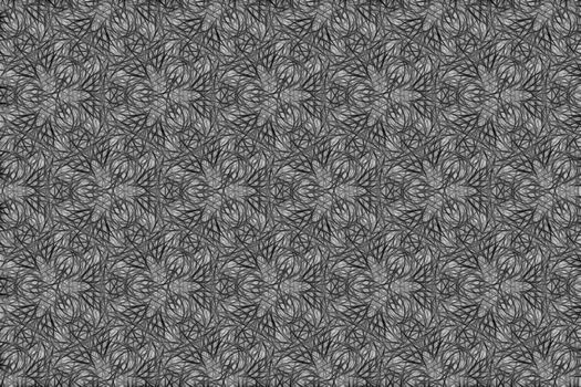 Black and white abstract background with texture of gray tones with fractal tiles