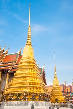 The Wat Phra Kaew, Temple of the Emerald Buddha, full official name Wat Phra Si Rattana Satsadaram, is regarded as the most sacred Buddhist temple (wat) in Bangkok, Thailand.