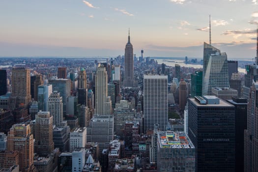 This photo was shot from New York skyline after sunset.