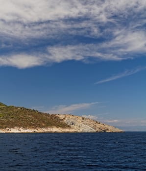 Photo of a beautiful green island and the beautiful sea