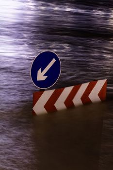 Photo of flooding of the Danube in Budapest