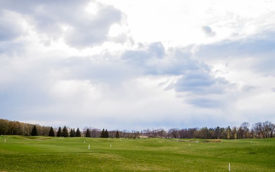 private golf field can be used as background