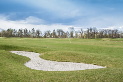 private golf field can be used as background