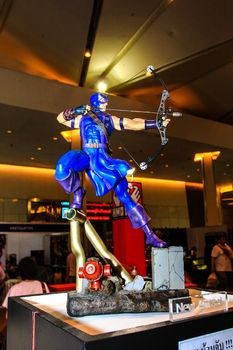 Bangkok - May 2: A Hawkeye model in Thailand Comic Con 2015 on May 2, 2015 at Siam Paragon, Bangkok, Thailand.