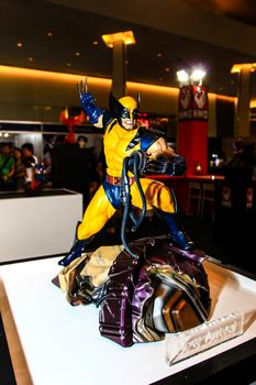 Bangkok - May 2: A Wolverine model in Thailand Comic Con 2015 on May 2, 2015 at Siam Paragon, Bangkok, Thailand.