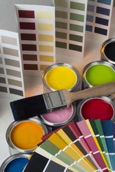 Painting and decorating - Color charts and tester pots
